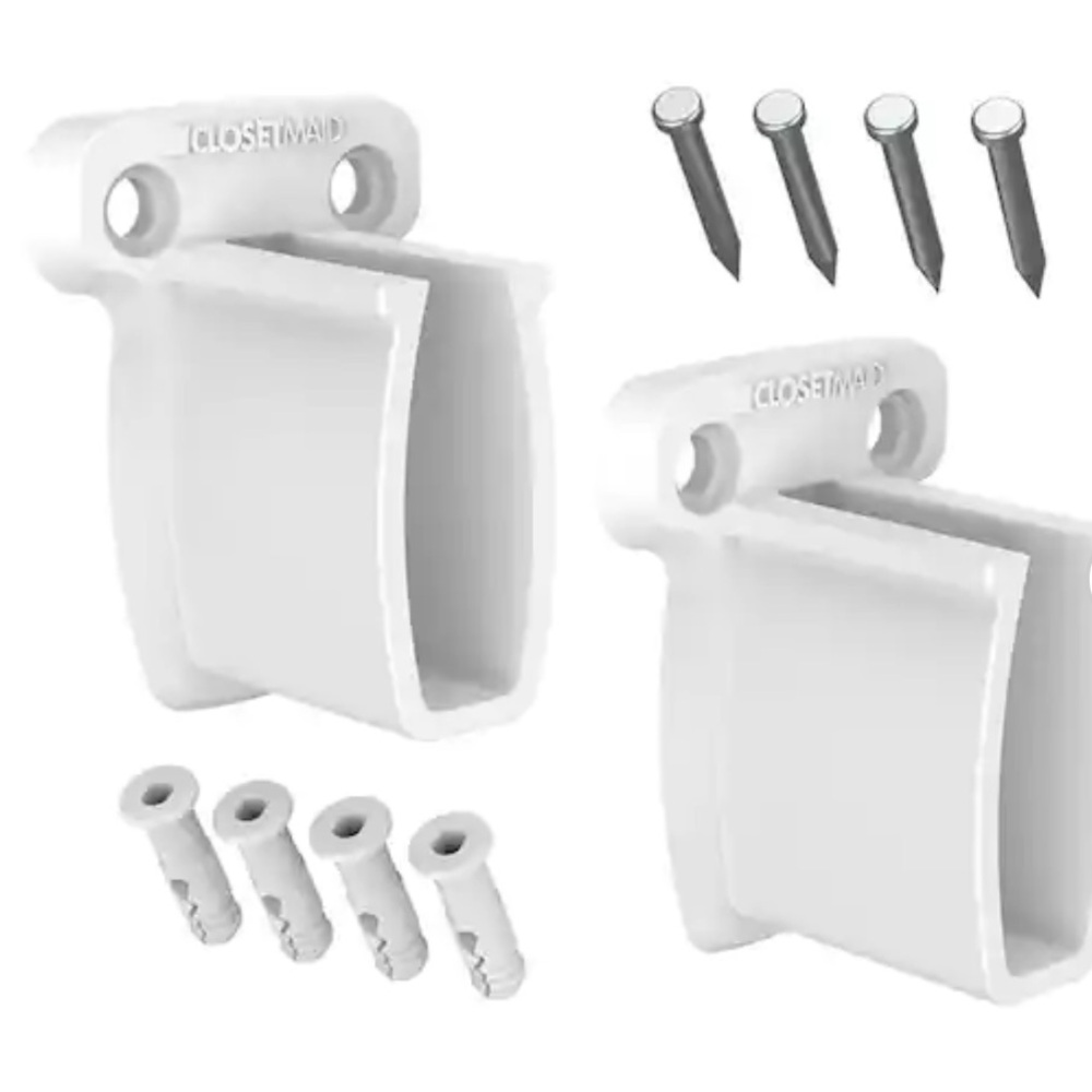 ClosetMaid Pre-Loaded Wall Shelf Brackets with Anchors for Wire Shelving 14-Pack